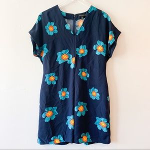 🤍Banana Republic Blue floral Dolman Sleeve Dress
